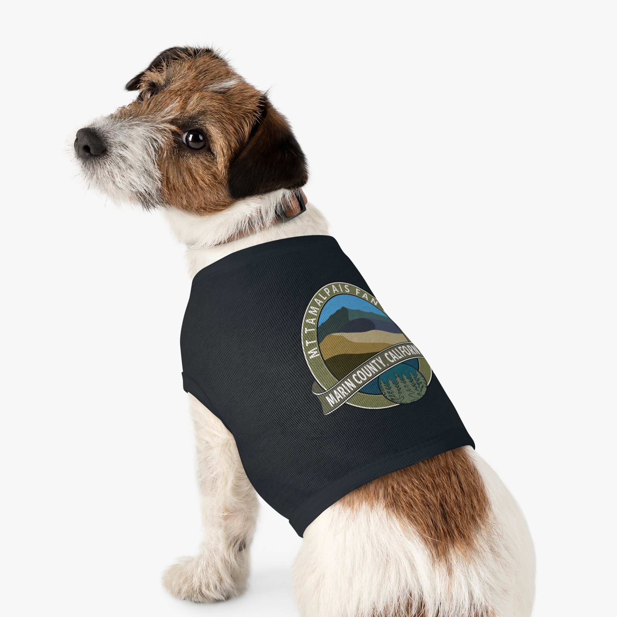 Cute Pet Tank Top - Oval Mt Tamalpais Fan Club Marin County California Souvenir Design - Pet Apparel for Dog and Cat Lovers - Select size and color - Made in AZ USA - PFY - Image 3