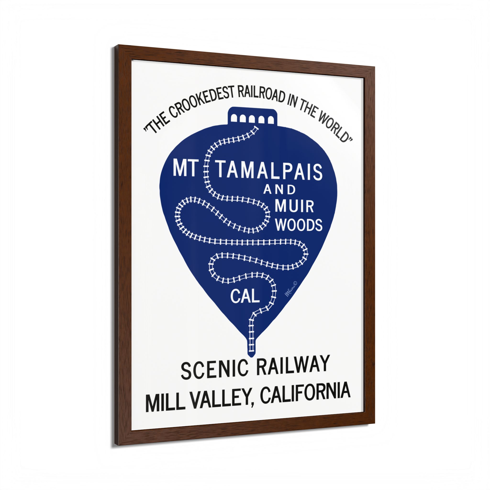 Vintage 1911 Mt Tamalpais Muir Woods Railroad Mill Valley California - Hand-crafted wooden frame - select options - Made in USA - Image 11