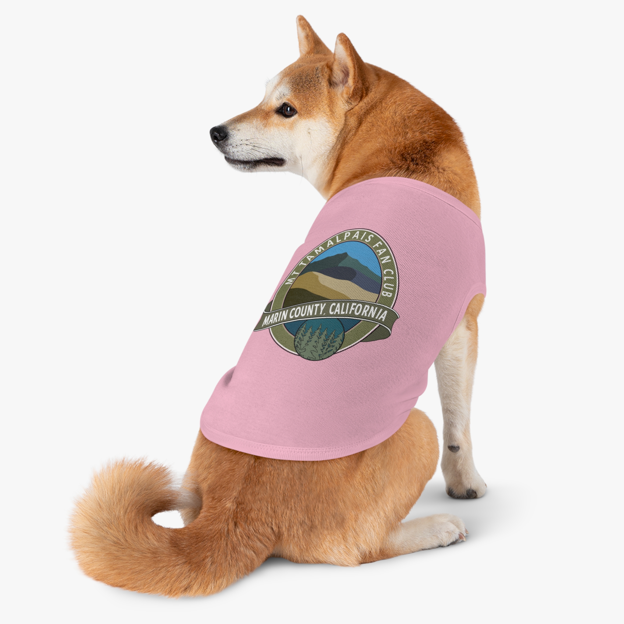 Cute Pet Tank Top - Oval Mt Tamalpais Fan Club Marin County California Souvenir Design - Pet Apparel for Dog and Cat Lovers - Select size and color - Made in AZ USA - PFY - Image 21