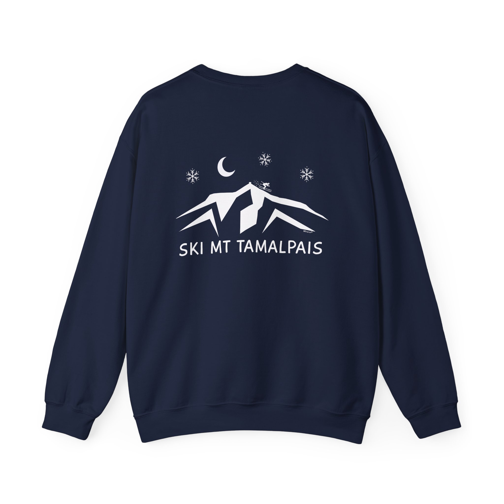Ski Mt Tamalpais - Graphic Design - Unisex Crewneck Sweatshirt - front / back - Printed in USA - Image 6