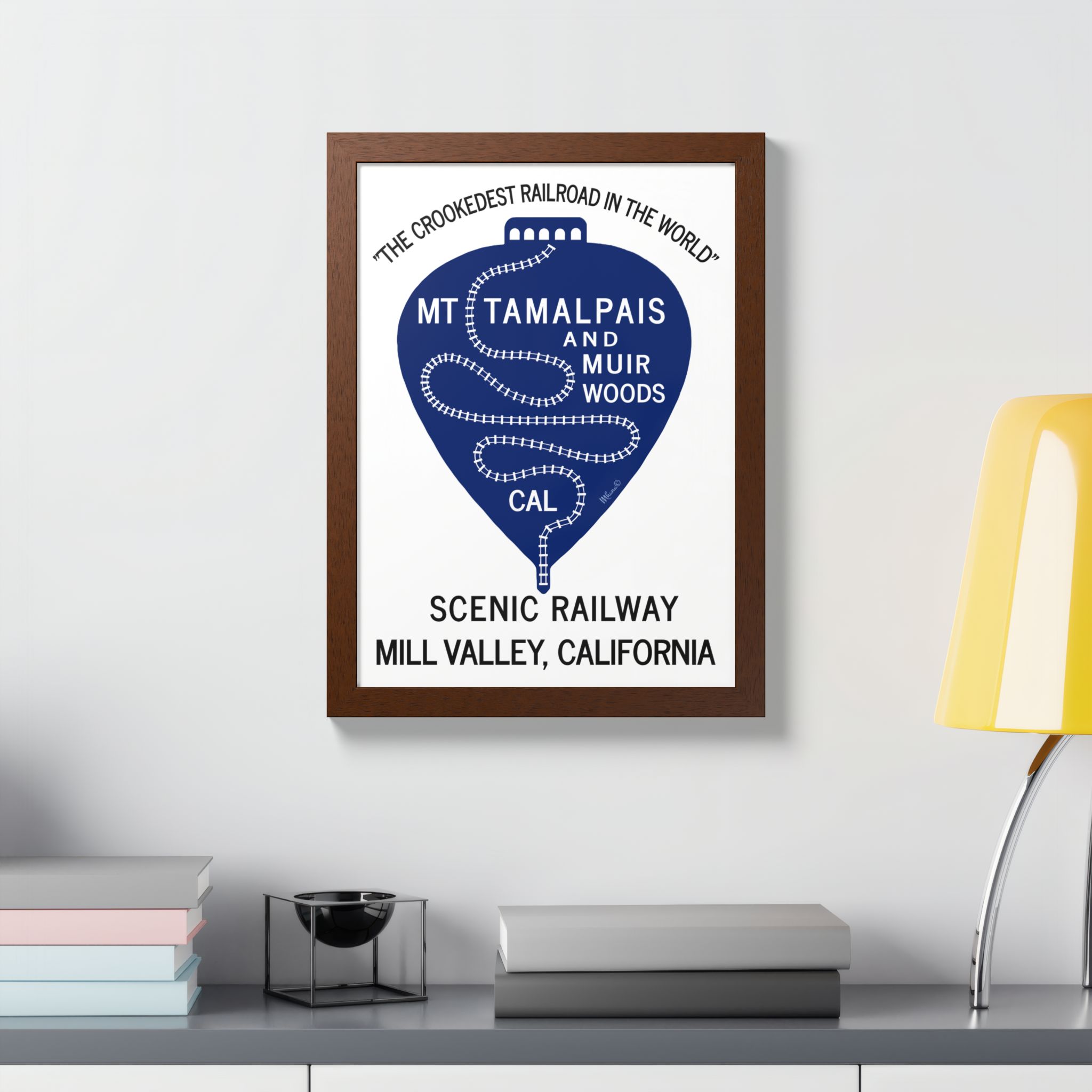 Vintage 1911 Mt Tamalpais Muir Woods Railroad Mill Valley California - Hand-crafted wooden frame - select options - Made in USA - Image 3