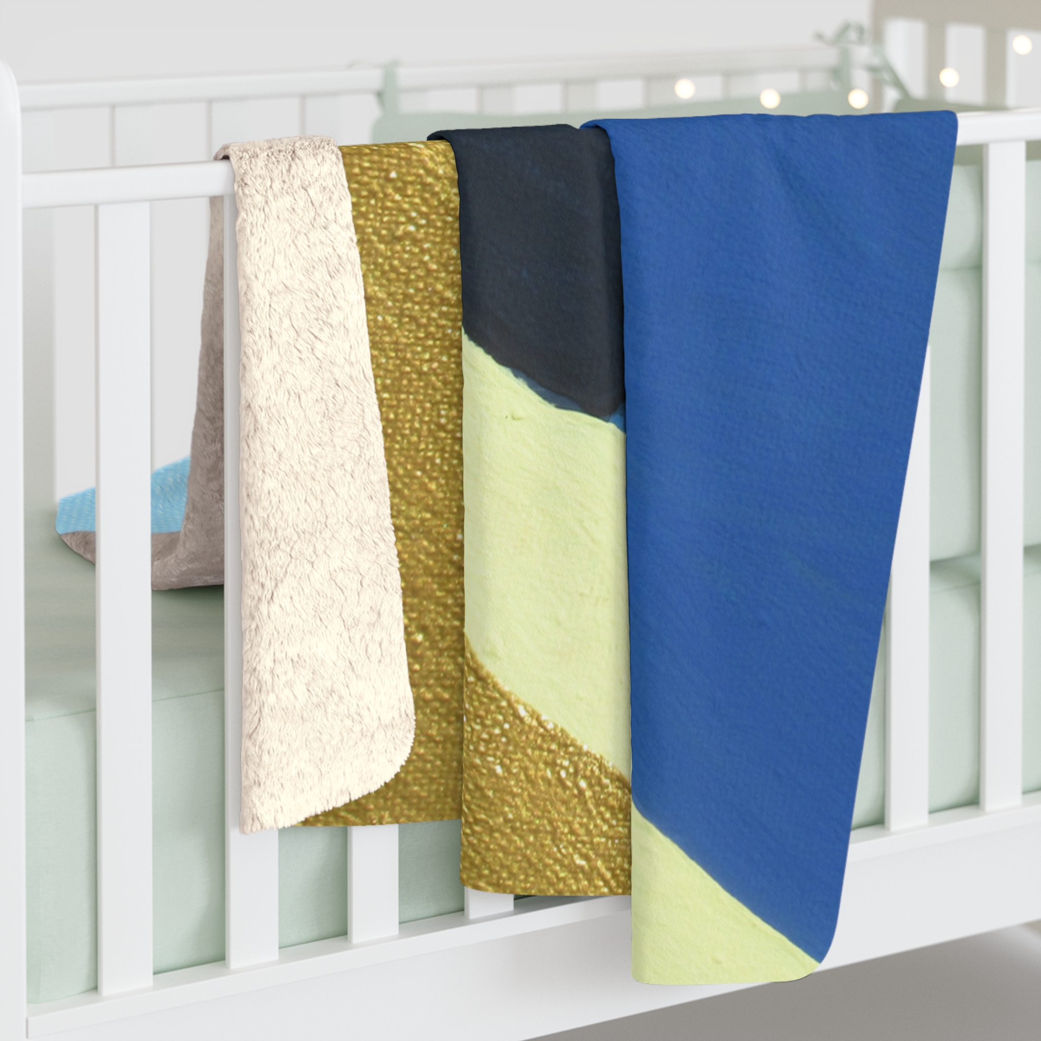 Cozy Sherpa Fleece Blanket - Colors of Mt Tamalpais Hand Painted (print) Soft, Warm & Stylish Home Decor and RVs - Select color - Image 4