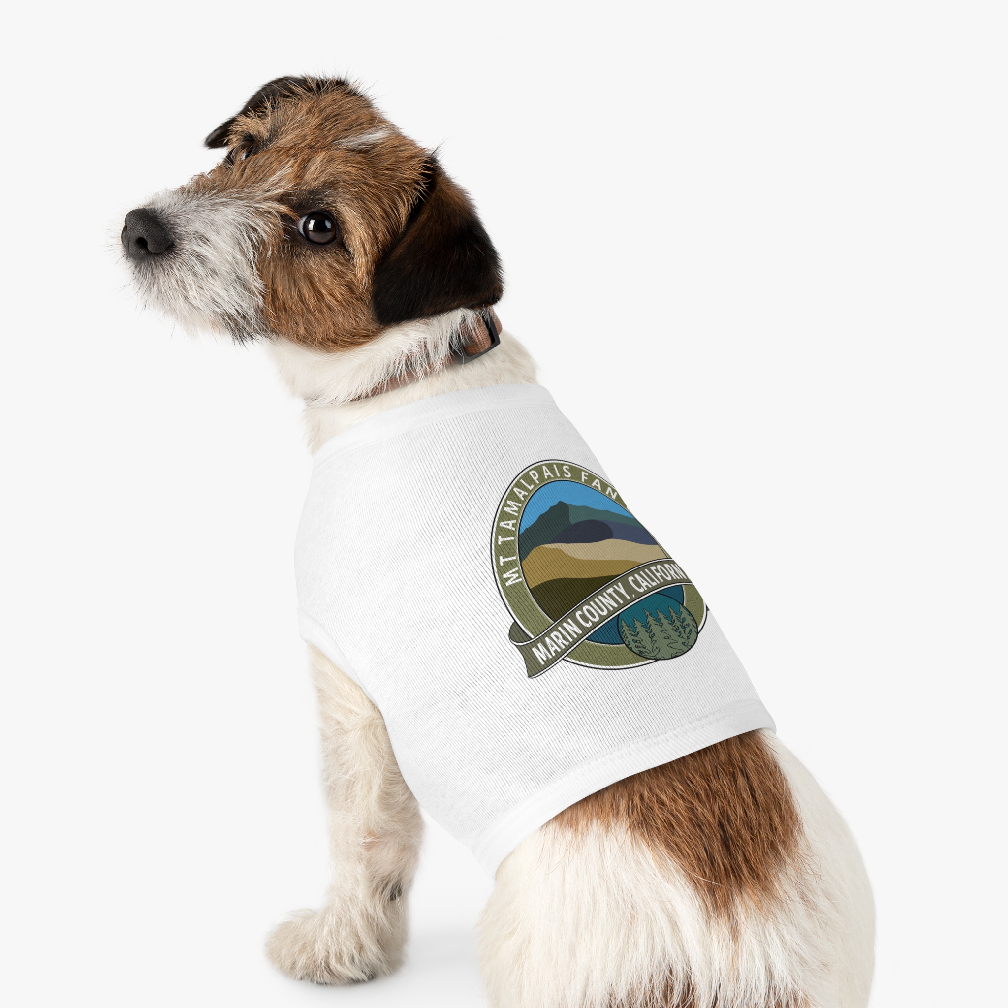 Cute Pet Tank Top - Oval Mt Tamalpais Fan Club Marin County California Souvenir Design - Pet Apparel for Dog and Cat Lovers - Select size and color - Made in AZ USA - PFY - Image 12