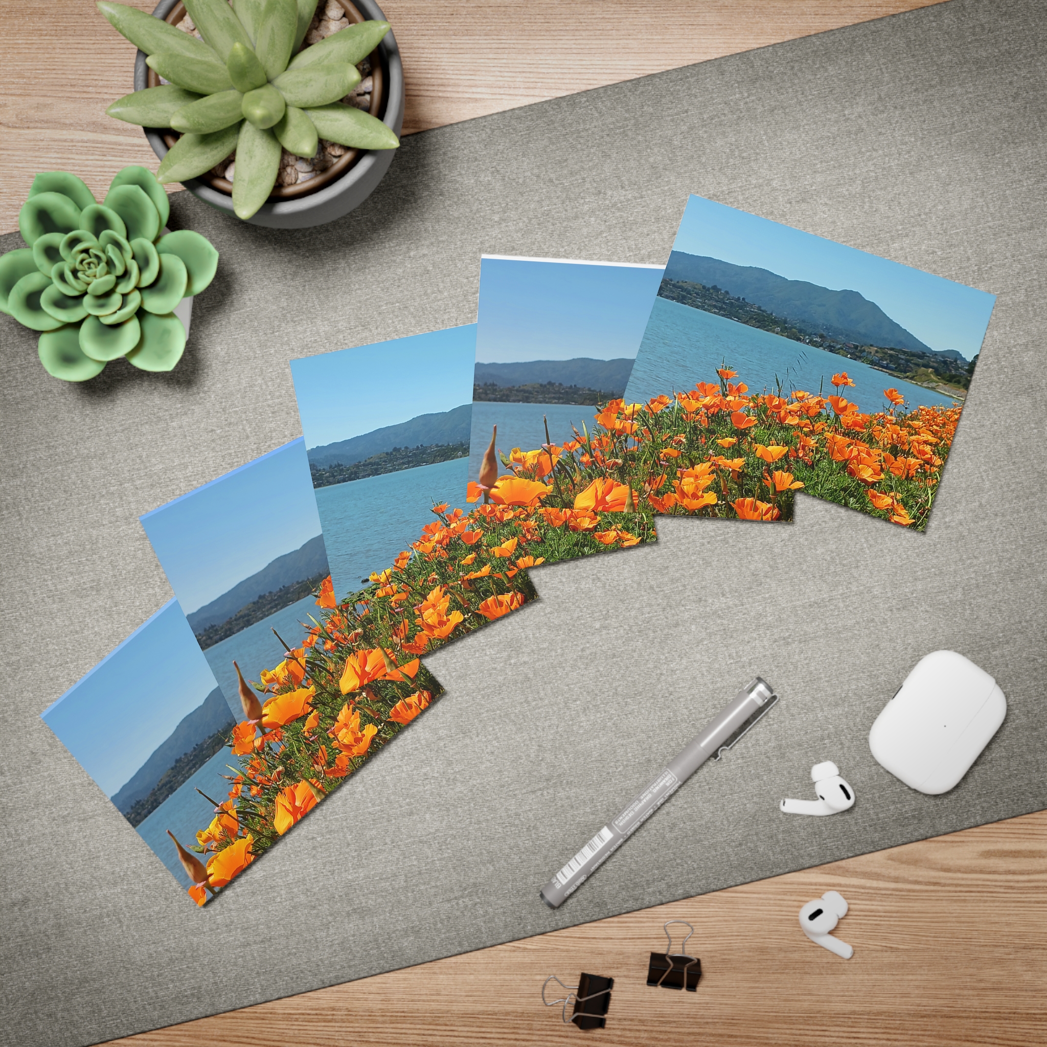 Mt Tamalpais California - Greeting Cards 5‑Pack horiz - Made in USA - Image 5