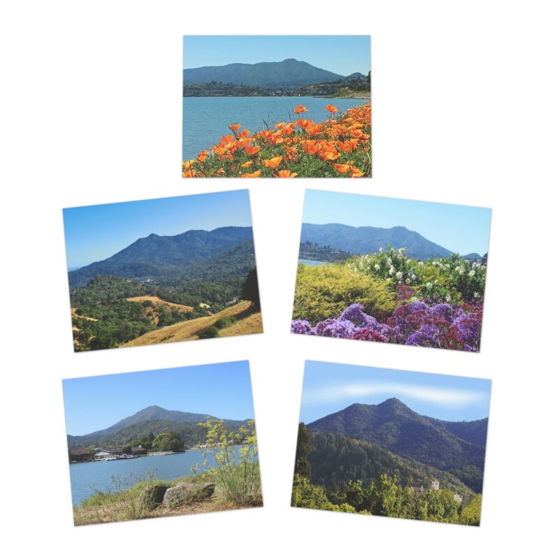 Mt Tamalpais Greeting Cards 5‑Pack horiz - Made in USA